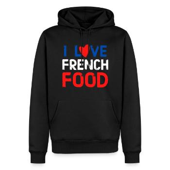 I love French food gift - Men’s Premium Organic Hoodie - black - Front - Nico (187cm)