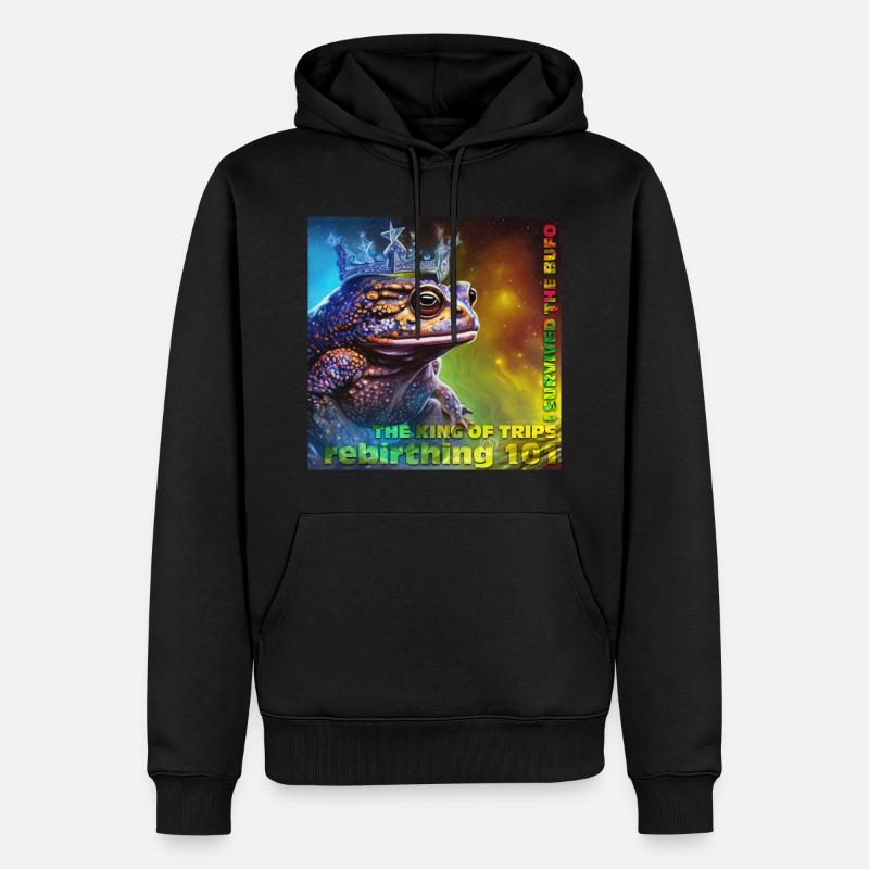 bufo •02 - Sweat à capuche Premium bio Homme - noir