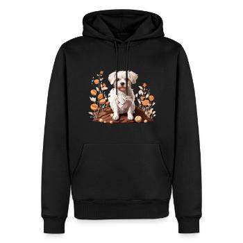 Malteser Hund Herbstrasse Hund - Männer Premium Bio Hoodie - Schwarz - Vorne - Nico (187cm)