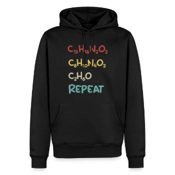 Chimiste Chimie Technicien chimiste Assistant de laboratoire chimique - Sweat à capuche Premium bio Homme - noir - Devant - Nico (187cm)