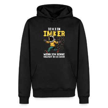 Lustiger Imker Spruch - Männer Premium Bio Hoodie - Schwarz - Vorne - Nico (187cm)