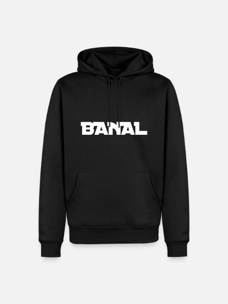 banal - Männer Premium Bio Hoodie - Schwarz