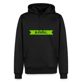die Banalität des Lebens - Männer Premium Bio Hoodie - Schwarz - Vorne - Nico (187cm)