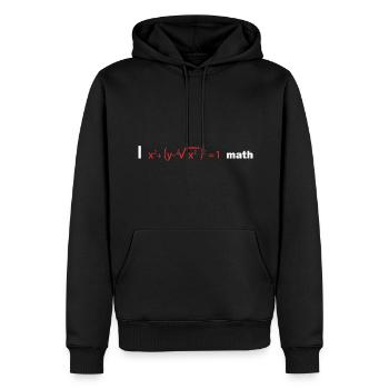 I love math teacher - Men’s Premium Organic Hoodie - black - Front - Nico (187cm)