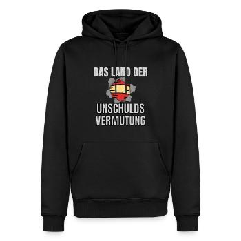 Korruption in Österreich für Politik-Interessierte - Männer Premium Bio Hoodie - Schwarz - Vorne - Nico (187cm)