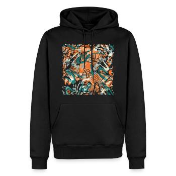 ORGANISCHE FORMEN - Männer Premium Bio Hoodie - Schwarz - Vorne - Nico (187cm)