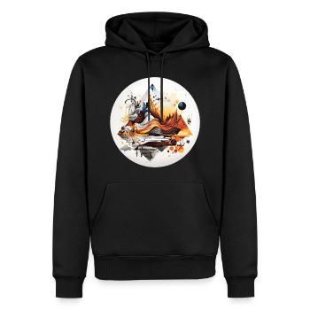 Turning the Tide - Männer Premium Bio Hoodie - Schwarz - Vorne - Nico (187cm)