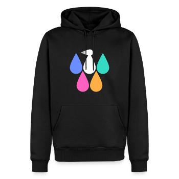 Oiseaux colorés Design Gifts - Sweat à capuche Premium bio Homme - noir - Devant - Nico (187cm)