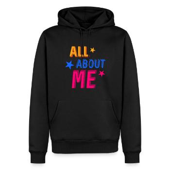 Tout sur moi - Sweat à capuche Premium bio Homme - noir - Devant - Nico (187cm)