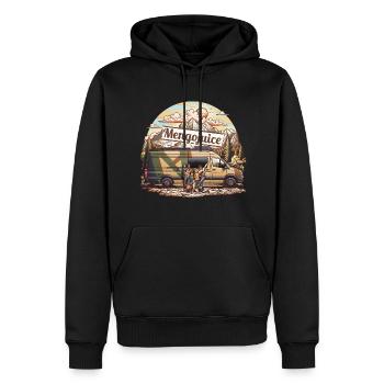 Mengojuice Vanlife - Sweat à capuche Premium bio Homme - noir - Devant - Nico (187cm)