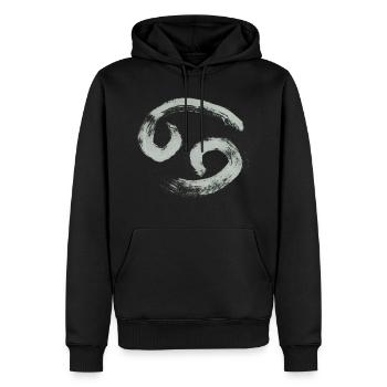 Sternzeichen Krebs - Männer Premium Bio Hoodie - Schwarz - Vorne - Nico (187cm)