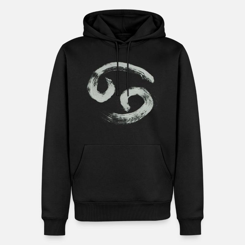Sternzeichen Krebs - Männer Premium Bio Hoodie - Schwarz