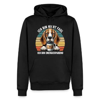 Ich Bin Nicht Faul Beagle Beaglebesitzer Beagles - Männer Premium Bio Hoodie - Schwarz - Vorne - Nico (187cm)