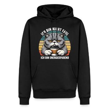 Ich Bin Nicht Faul Britisch Kurzhaar Katze Katzen - Männer Premium Bio Hoodie - Schwarz - Vorne - Nico (187cm)