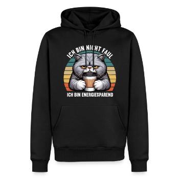 Ich Bin Nicht Faul Britisch Kurzhaar Katze Kitty - Männer Premium Bio Hoodie - Schwarz - Vorne - Nico (187cm)