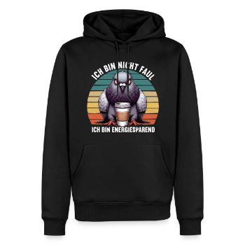 Ich Bin Nicht Faul Taube Tauben Taubenzüchter - Männer Premium Bio Hoodie - Schwarz - Vorne - Nico (187cm)