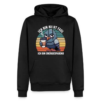 Ich Bin Nicht Faul Taube Tauben Taubenzüchter - Männer Premium Bio Hoodie - Schwarz - Vorne - Nico (187cm)