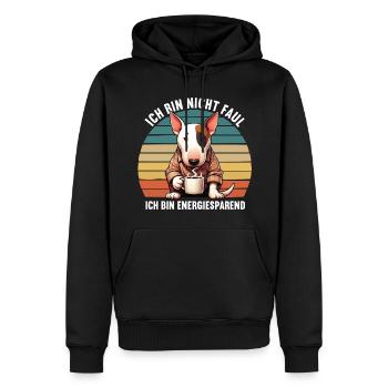 Ich Bin Nicht Faul Miniatur Bullterrier Bully - Männer Premium Bio Hoodie - Schwarz - Vorne - Nico (187cm)
