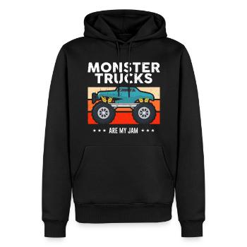 Vintage Monster Truck sind meine Jam Retro Sunset Cool - Männer Premium Bio Hoodie - Schwarz - Vorne - Nico (187cm)