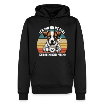 Ich Bin Nicht Faul Jack Russel terrier Jackie - Männer Premium Bio Hoodie - Schwarz - Vorne - Nico (187cm)