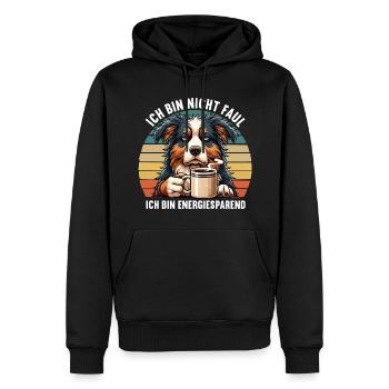 Ich Bin Nicht Faul Australian Shepherd Aussie - Männer Premium Bio Hoodie - Schwarz - Vorne - Nico (187cm)