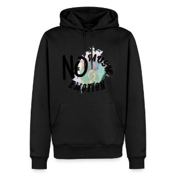 No music no emotion - Sweat à capuche Premium bio Homme - noir - Devant - Nico (187cm)