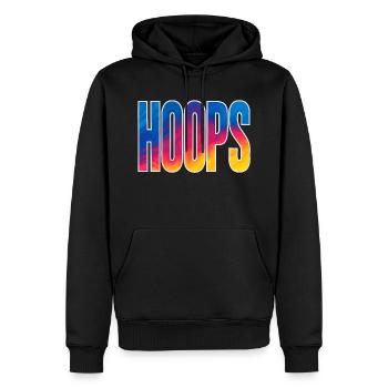 Hoops Basketball Sports Idée Cadeau BBall - Sweat à capuche Premium bio Homme - noir - Devant - Nico (187cm)