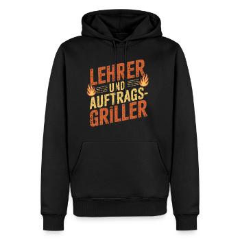 Lehrer und Auftragsgriller - Männer Premium Bio Hoodie - Schwarz - Vorne - Nico (187cm)