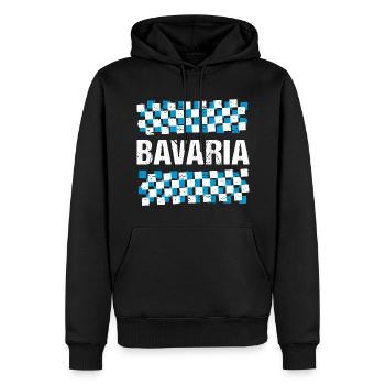 Bavière Drapeau bavarois Bavière - Sweat à capuche Premium bio Homme - noir - Devant - Nico (187cm)
