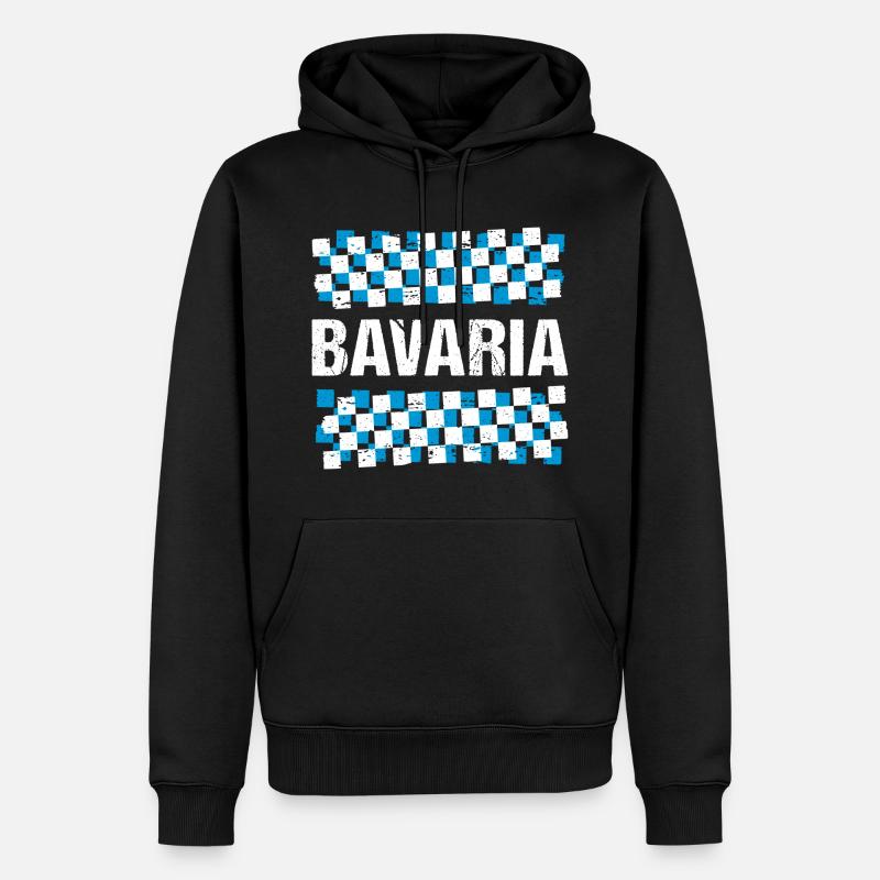 Bavière Drapeau bavarois Bavière - Sweat à capuche Premium bio Homme - noir