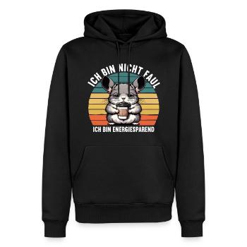 Ich Bin Nicht Faul Chinchilla Chinchillas Nager - Männer Premium Bio Hoodie - Schwarz - Vorne - Nico (187cm)