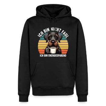Ich Bin Nicht Faul Deutsch Drahthaar Jagdhund - Männer Premium Bio Hoodie - Schwarz - Vorne - Nico (187cm)