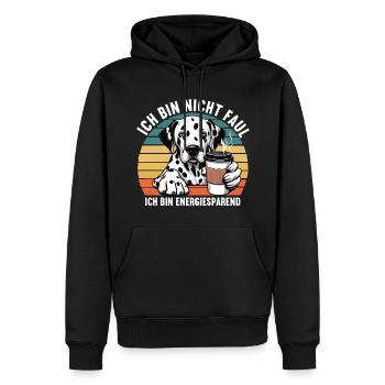 Ich Bin Nicht Faul Dalmatiner Dalmatinerhalter - Männer Premium Bio Hoodie - Schwarz - Vorne - Nico (187cm)