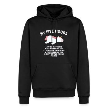 Meine fünf Stimmungen - Männer Premium Bio Hoodie - Schwarz - Vorne - Nico (187cm)