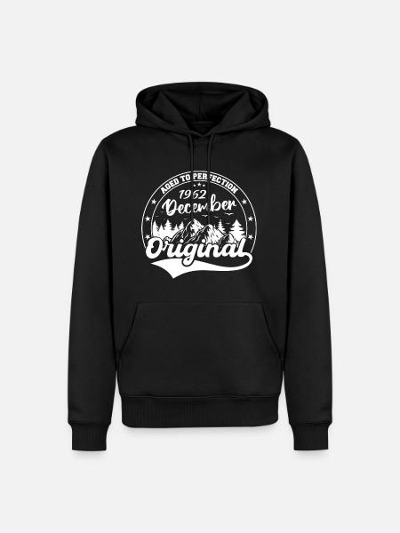 Décembre 1962 Décembre 1962 Décembre - Sweat à capuche Premium bio Homme - noir