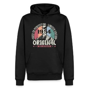 1954 Birthday 1954 Vintage Birthday 1954 - Men’s Premium Organic Hoodie - black - Front - Nico (187cm)