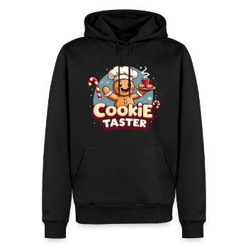 Offizieller Cookie Taster - Männer Premium Bio Hoodie - Schwarz - Vorne - Nico (187cm)