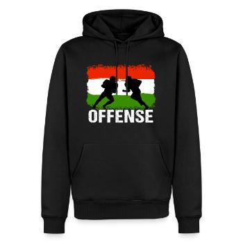 Football américain Hongrie Offensive - Sweat à capuche Premium bio Homme - noir - Devant - Nico (187cm)