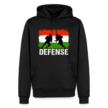 Football américain Hongrie Défense - Sweat à capuche Premium bio Homme - noir - Devant - Nico (187cm)