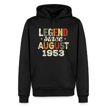 August 1953 Jahrestag August 1953 - August 1953 - Männer Premium Bio Hoodie - Schwarz - Vorne - Nico (187cm)