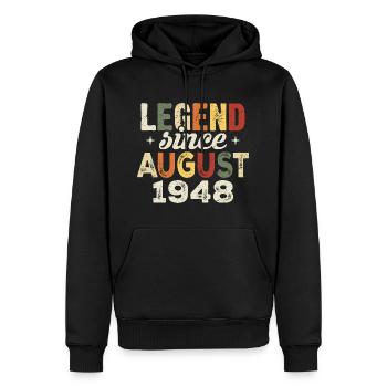 August 1948 geboren im August 1948 Die Legenden wu - Männer Premium Bio Hoodie - Schwarz - Vorne - Nico (187cm)