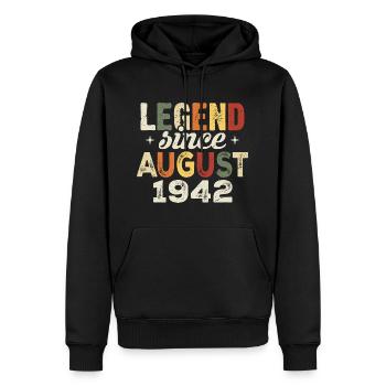 August 1942 Jahrestag August 1942 - August 1942 - Männer Premium Bio Hoodie - Schwarz - Vorne - Nico (187cm)