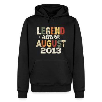 August 2013 Jahrestag August 2013 - August 2013 - Männer Premium Bio Hoodie - Schwarz - Vorne - Nico (187cm)