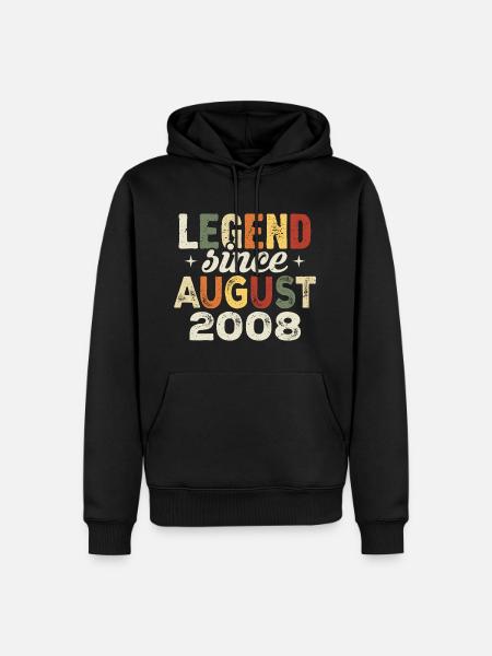 August 2008 Jahrestag August 2008 - August 2008 - Männer Premium Bio Hoodie - Schwarz