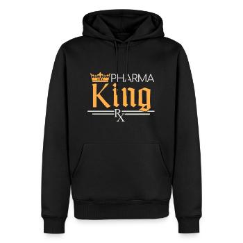 Pharmacie | Roi de l’industrie pharmaceutique - Sweat à capuche Premium bio Homme - noir - Devant - Nico (187cm)