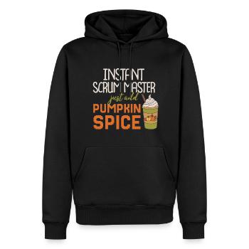 Instant Scrum Master add Pumpkin Spice - Männer Premium Bio Hoodie - Schwarz - Vorne - Nico (187cm)
