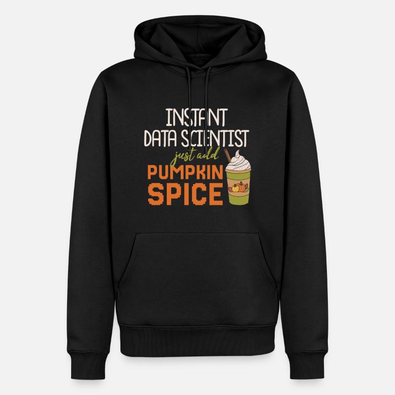 Data Scientist Thanksgiving Pumpkin Spice - Männer Premium Bio Hoodie - Schwarz