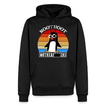 Noot Noot Pingu Meme Motherf - Men’s Premium Organic Hoodie - black - Front - Nico (187cm)