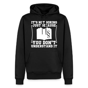 Geschenkideen für Anwälte | Anwalt Jura Studenten - Männer Premium Bio Hoodie - Schwarz - Vorne - Nico (187cm)