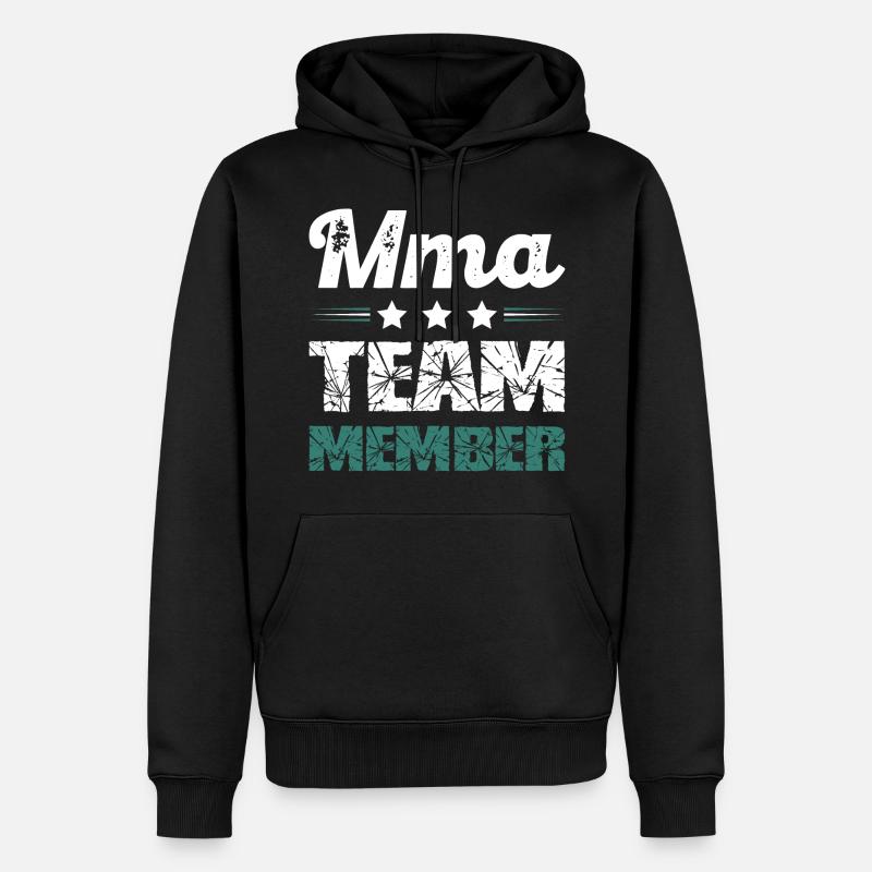 Mma Team - Männer Premium Bio Hoodie - Schwarz